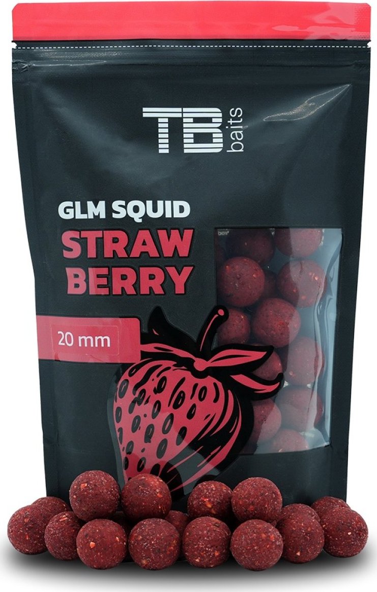 TB Baits Boilie GLM Squid Strawberry - 250 gr 20 mm TB Baits Boilie GLM Squid Strawberry - 250 gr 20 mm