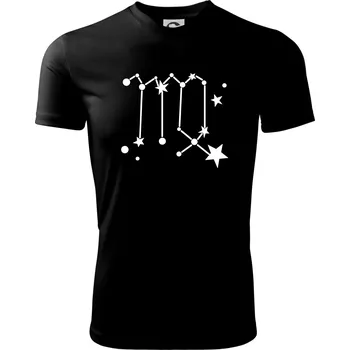 Pánské tričko Souhvězdí - Virgo - Panna - Pánské triko Fantasy sportovní (dresovina) - M ( Černá )