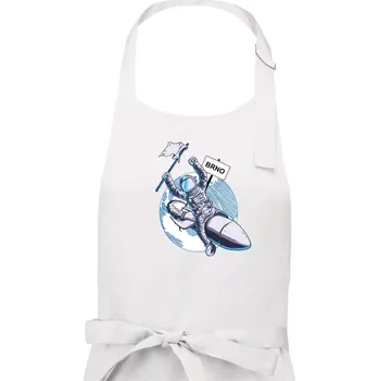 Kuchyňská zástěra Brno penis raketa - Dámská zástěra na vaření - Univerzální velikost ( Bílá )