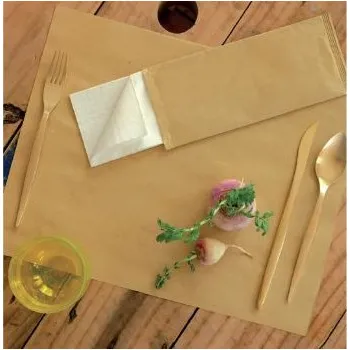 Papírový ubrousek Kapsa na příbor NATUR s ubrouskem (125&nbsp;ks)