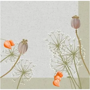 Papírový ubrousek Ubrousek 40 x 40 cm Dunisoft VINTAGE HERBARIUM (60&nbsp;ks)