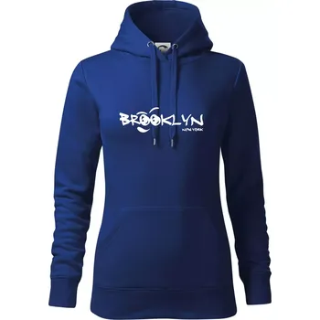 Dámská mikina Brooklyn úsměv - Mikina dámská Cape s kapucí - XL ( Královská modrá )