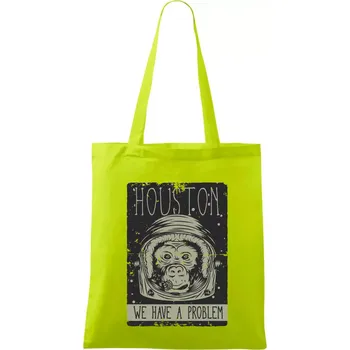 Houston we have a problem - Taška bavlněná - 42 x 38 cm ( Limetková )