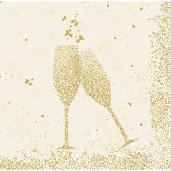 Papírový ubrousek Ubrousek 40 x 40 cm Dunisoft CELEBRATE CREAM (60&nbsp;ks)