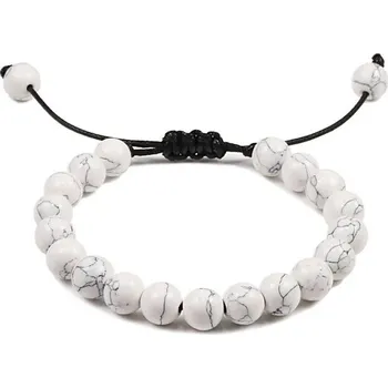 Náramek Elegantní minerální náramek s korálky z lávového kamene | pánský náramek, korálkový náramek - 8mm černá borovice