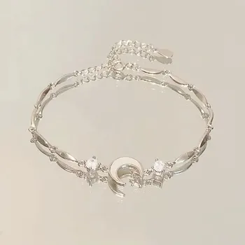 Náramek Růžový sakura náramek s krystaly | dívčí šperk, elegantní náramek - XY