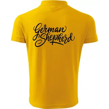 Pánská košile German shepherd - nápis okrasny - nápis okrasný - Polokošile pánská Pique Polo 203 - 2XL ( Žlutá )