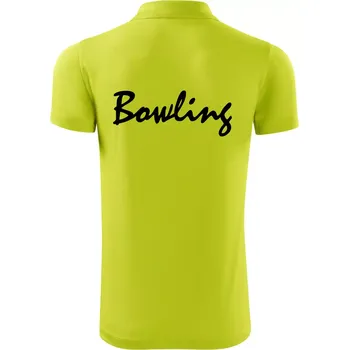 Pánská košile Bowling nápis psací - Polokošile Victory sportovní (dresovina) - XL ( Limetková )