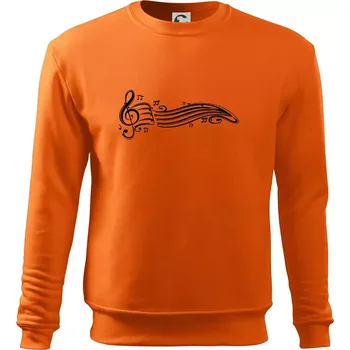 Pánská mikina Noty vlna - Mikina Essential pánská - 2XL ( Oranžová )