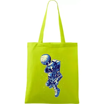 Astro basketbalista - Taška bavlněná - 42 x 38 cm ( Limetková )