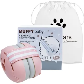 Čistič uší Dětská sluchátka na ochranu sluchu 9 x 7 cm Nastavitelný elastický pásek Chrániče sluchu proti hluku Miminka Novorozenci Cestování Spaní růžová