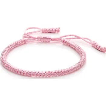 Náramek Náramek přátelství pletený ručně nastavitelný | náramek, šperk - Růžový