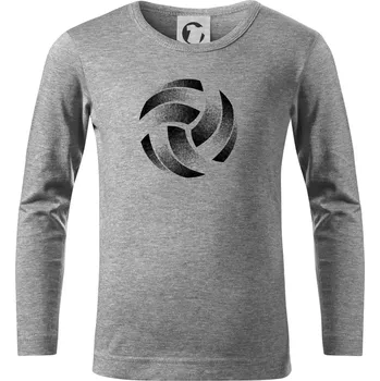 Chlapecké tričko Volejbalový míč tiskový design - Triko dětské Long Sleeve - 122 cm/6 let ( Tmavě šedý melír )