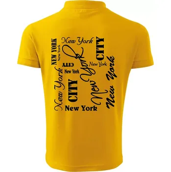 Pánská košile New York City font - Polokošile pánská Pique Polo 203 - 4XL ( Žlutá )