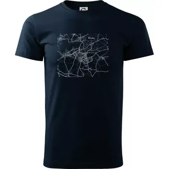 Černobílá mapa Kladno - Triko extra velké (5-8XL) - 6XL ( Námořní modrá (velmi tmavá - téměř černá) )