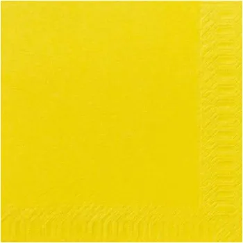 Papírový ubrousek Ubrousek 40 x 40 cm 2vrstvý žlutý (125&nbsp;ks)