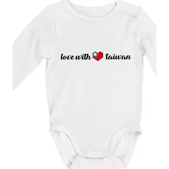 Kojenecký body Love with Taiwan - Body kojenecké s dlouhým rukávem - Dlouhý r. 3-6 měs ( Bílá )
