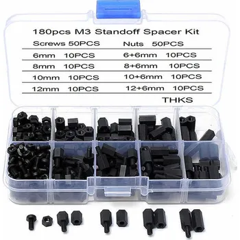 Šroub CABTOOLS-32 Sada 180ks M3 - nylonové distanční podložky pro PC