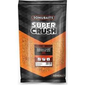 Návnadová surovina SONUBAITS - Krmítková směs Super crush Mega Carp Method Mix 2kg - Red