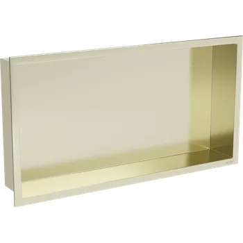 Koupelnový nábytek Mexen X-Wall-R výklenková polička s límcem 60 x 30 cm, zlatá kartáčovaná - 1950603010 Koupelnové police