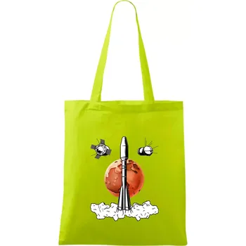 Raketoplán Mars - Taška bavlněná - 42 x 38 cm ( Limetková )