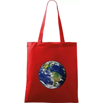 Planeta Země - Taška bavlněná - 42 x 38 cm ( Červená )