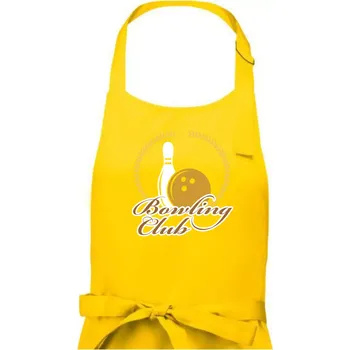 Kuchyňská zástěra Bowling cup věnec - Dámská zástěra na vaření - Univerzální velikost ( Žlutá )
