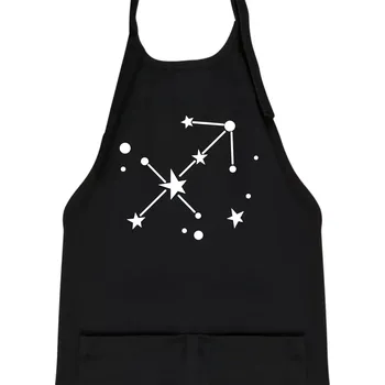 Kuchyňská zástěra Souhvězdí - Sagittarius - Střelec - Dětská zástěra na vaření - Univerzální velikost ( Černá )