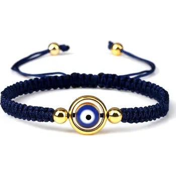 Náramek Náramek s modrým okem a fátiminou rukou | ochranný náramek, dámský náramek - Námořnictvo 1