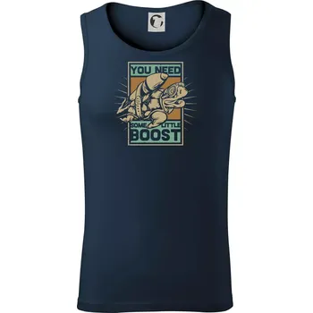 Pánská móda You need some little boost - Tílko pánské Core - M ( Námořní modrá (velmi tmavá - téměř černá) )