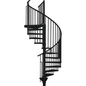 Schodiště Točité schodiště Myron Ø 140 cm, výška patra 305,5 cm černá