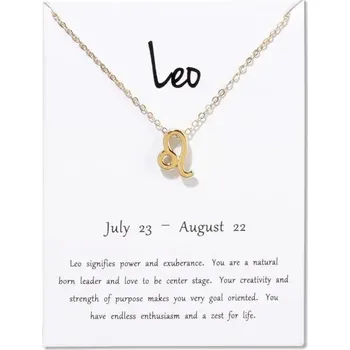 Náhrdelník Elegantní náhrdelník s přívěskem znamení zvěrokruhu | náhrdelník, přívěsek - Lev