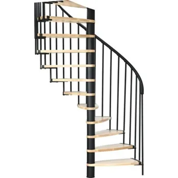 Schodiště Točité schodiště Damaris černý buk, výška patra 305,5 cm