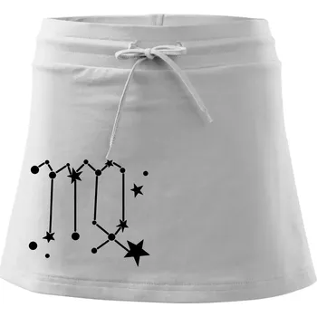 Dámská sukně Souhvězdí - Virgo - Panna - Sportovní sukně - two in one - XS ( Bílá )