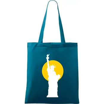 Socha svobody slunce - Taška bavlněná - 42 x 38 cm ( Petrolejová )