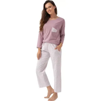 Pánské pyžamo DÁMSKÉ PYŽAMO 339 J/25 kakao XXL