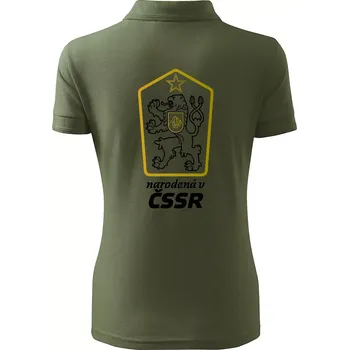 Narozena v ČSSR - Polokošile dámská Pique Polo - 2XL ( Khaki )