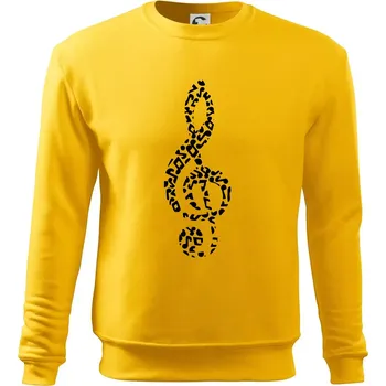 Pánská mikina Houslový klíč z not - Mikina Essential pánská - L ( Žlutá )