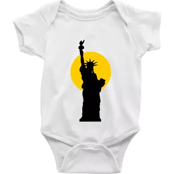 Socha svobody slunce - Body kojenecké s krátkým rukávem - Krátký r. do 3 měs ( Bílá )
