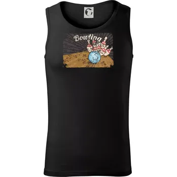 Pánská móda Bowling plakát - Tílko pánské Core - XL ( Černá )