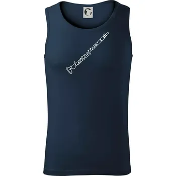 Klarinet nápis - Tílko pánské Core - S ( Námořní modrá (velmi tmavá - téměř černá) )