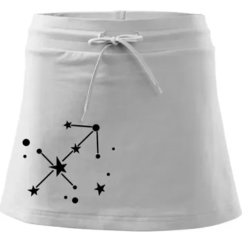 Dámská sukně Souhvězdí - Sagittarius - Střelec - Sportovní sukně - two in one - S ( Bílá )