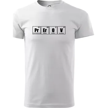 Pánské tričko Periodická tabulka Přerov - Triko extra velké (5-8XL) - 7XL ( Bílá )