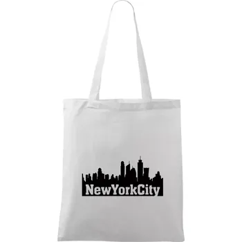 New York City silueta - Taška bavlněná - 42 x 38 cm ( Bílá )
