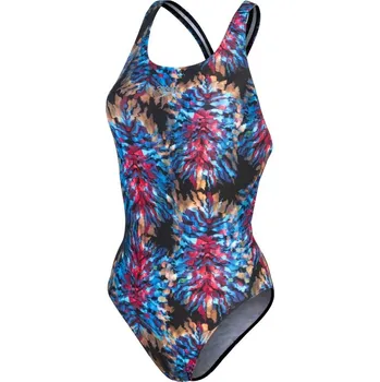 Dámské plavky Speedo Club Training Allover Digital Proback Swimsuit Womens Black/Pink 30 (XS)