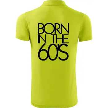 Pánská košile Born In The 60's - Polokošile Victory sportovní (dresovina) - M ( Limetková )