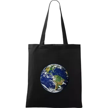 Planeta Země - Taška bavlněná - 42 x 38 cm ( Černá )