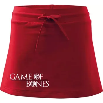 Dámská sukně Game of bones - Sportovní sukně - two in one - XS ( Červená )