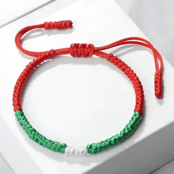 Náramek Barevný pletený náramek s nastavitelnou délkou | módní doplněk, unisex náramek - Barva 17