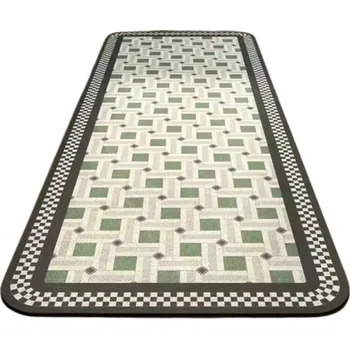Koberec Protiskluzový koberec 50 x 80 cm Retro rohožka do kuchyně a obýváku Savý koupelnový koberec Dlaždicový vzor Bytová dekorace Podlaha
